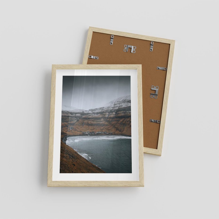 Plakat w ramie 30x40 - Spektakularna Przyroda - fiordy, Norwegia - rama drewno