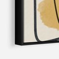 Obraz w ramie 50x50 - Rozkwitające Formy - abstrakcyjne nieregularne kształty, minimalistyczny plakat - rama czarna