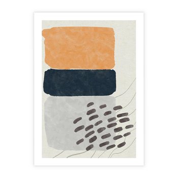 Plakat bez ramy 40x50 - Impulsy Podróżnych Marzeń - geometryczne elementy, stonowane kolory