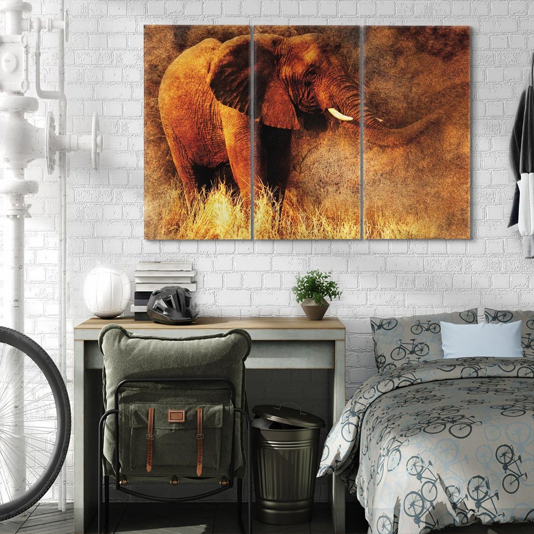 Obraz na płótnie 120x80 - Sztuka abstrakcyjna: Słoń - słoń, sztuka