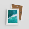 Plakat w ramie 30x40 - Siła i Spokój - morze, ocean - rama biała