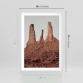 Plakat w ramie 50x70 - Surowość Pustyni - pustynia, kanion - rama biała