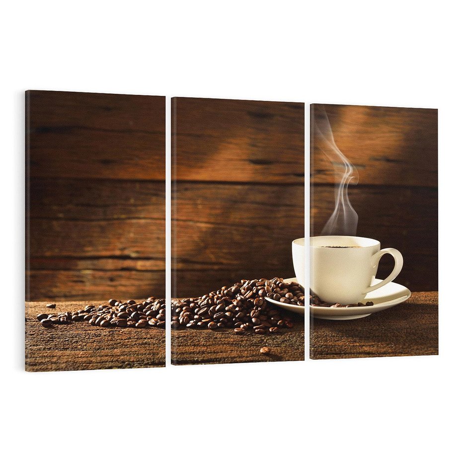 Obraz na płótnie 120x80 - Kawowe uniesienie w filiżance - kawa, filiżanka