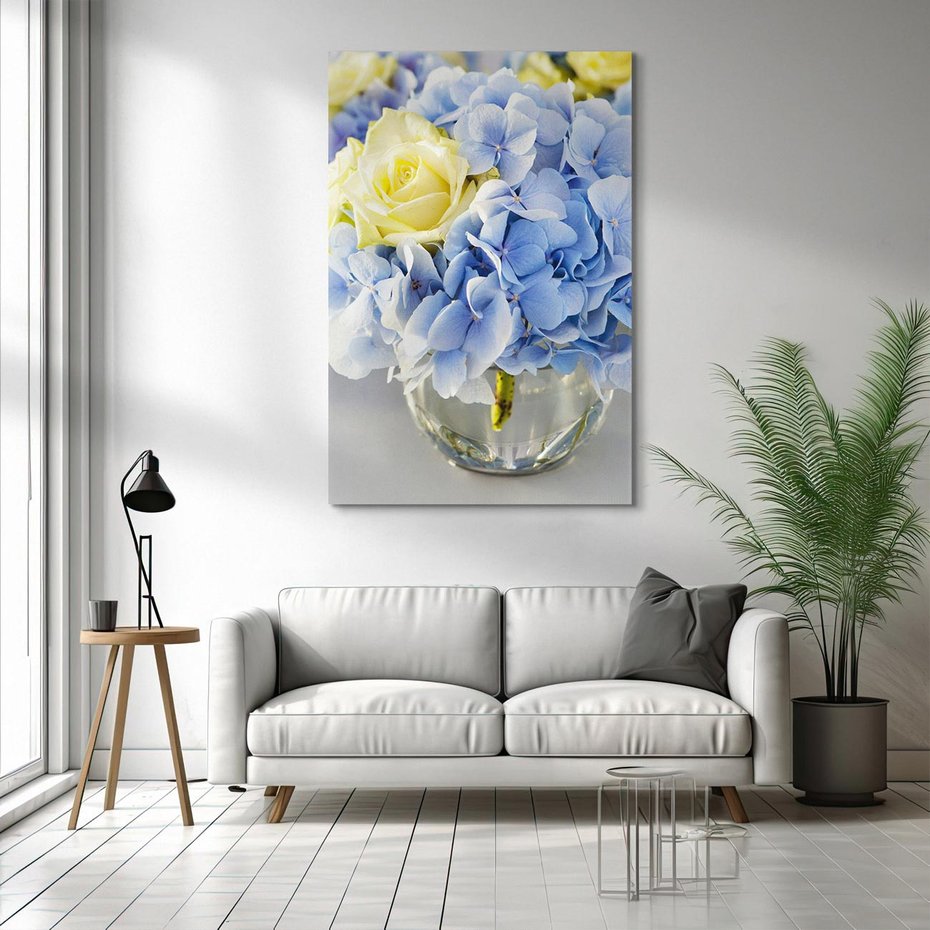 Obraz na płótnie 80x120 - Różany Bukiet - bukiet, kwiaty