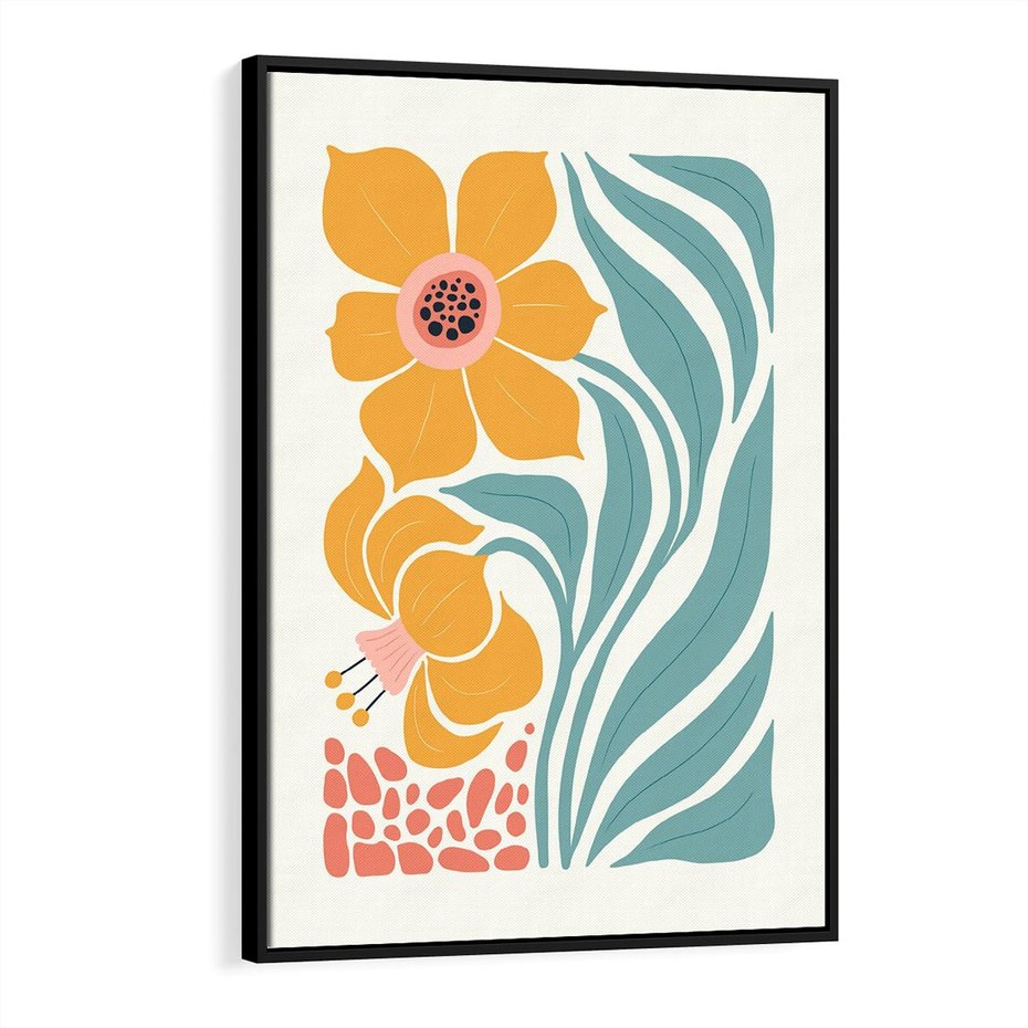 Obraz w ramie 50x70 - Pastelowa Piękność - nowoczesna sztuka, plakat - rama czarna