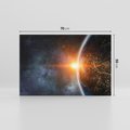 Obraz na płótnie 70x50 - Fascynująca kosmiczna aura - kosmos, ziemia