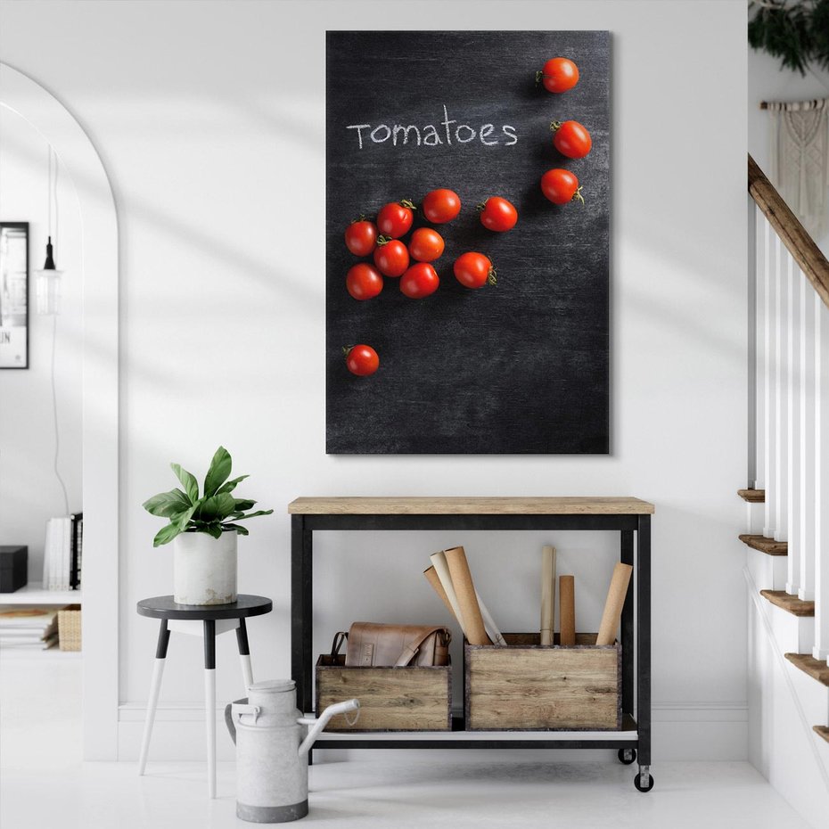 Obraz na płótnie 50x70 - Świeżość Smaku - pomidory, kuchnia