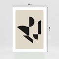 Plakat bez ramy 30x40 - Rozkwitająca Abstrakcja - abstrakcyjne geometryczne kształty, minimalizm