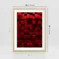 Plakat w ramie 30x40 - Geometryczne 3D: wizja przestrzeni - geometryczne, 3D - rama drewno