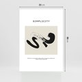 Plakat bez ramy 21x30 - Prostota w kształcie - abstrakcja, maźnięcie farbą