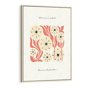 Obraz w ramie 80x120 - Dmuchawce w Abstrakcji - dmuchawce, abstrakcja - rama drewno