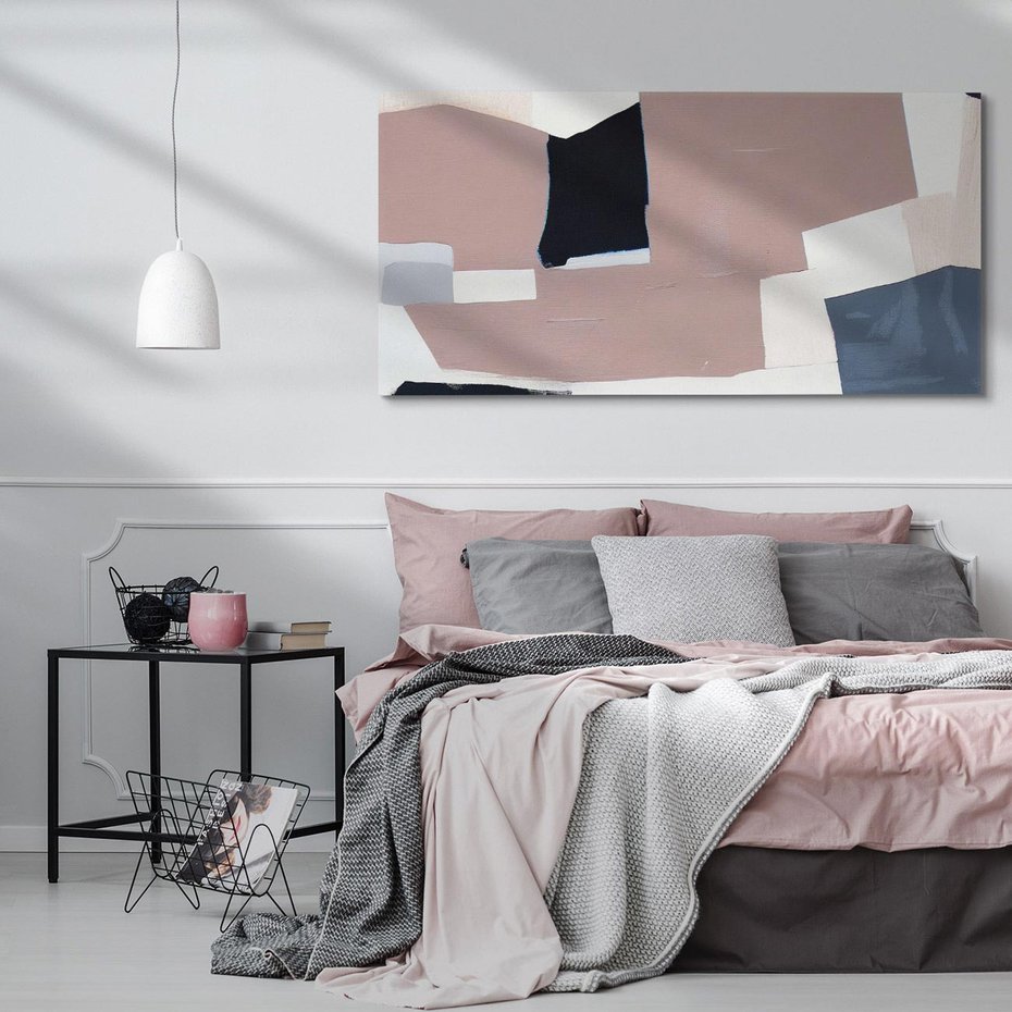 Obraz na płótnie 100x50 - Wyrażona cisza abstrakcji - abstrakcyjne, nieregularne kształty