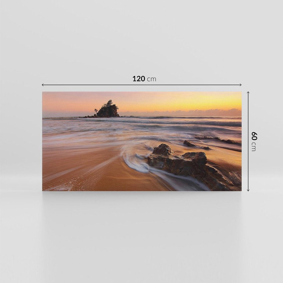 Obraz na płótnie 120x60 - Skały nad morzem - morze, plaża