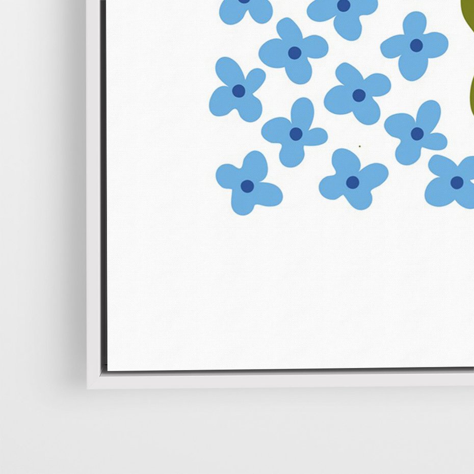 Obraz w ramie 70x100 - Księga Kształtów Bez Granic - kwiaty, sztuka nowoczesna - rama biała