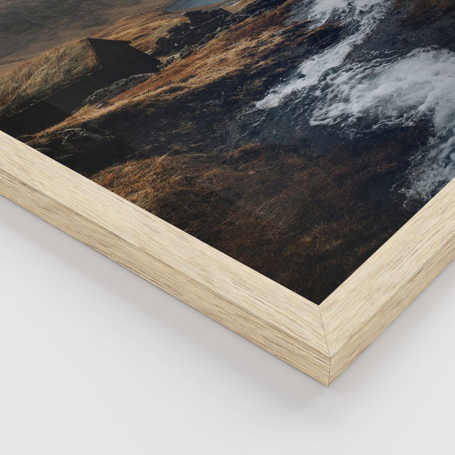 Zestaw obrazy w ramie 40x50 galeria - Góry, skandynawski, boho - rama drewno