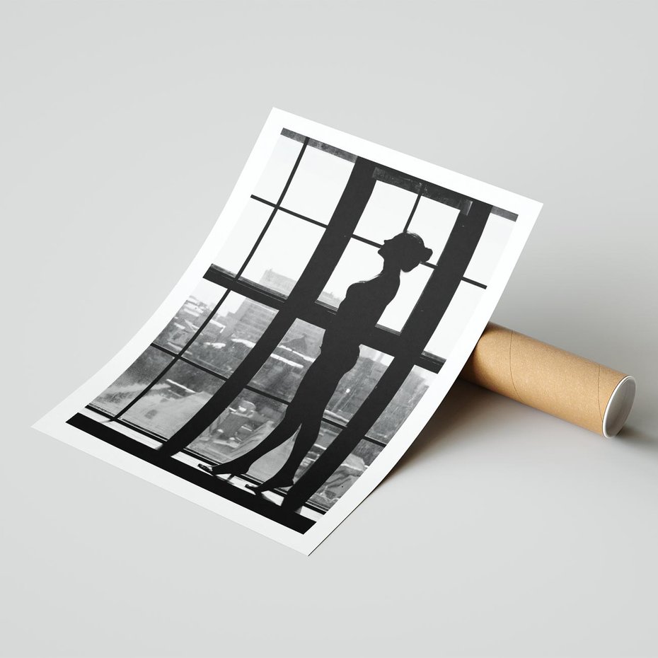 Plakat bez ramy 21x30 - Piękno Kobiecej Formy - retro zdjęcie, czarno białe