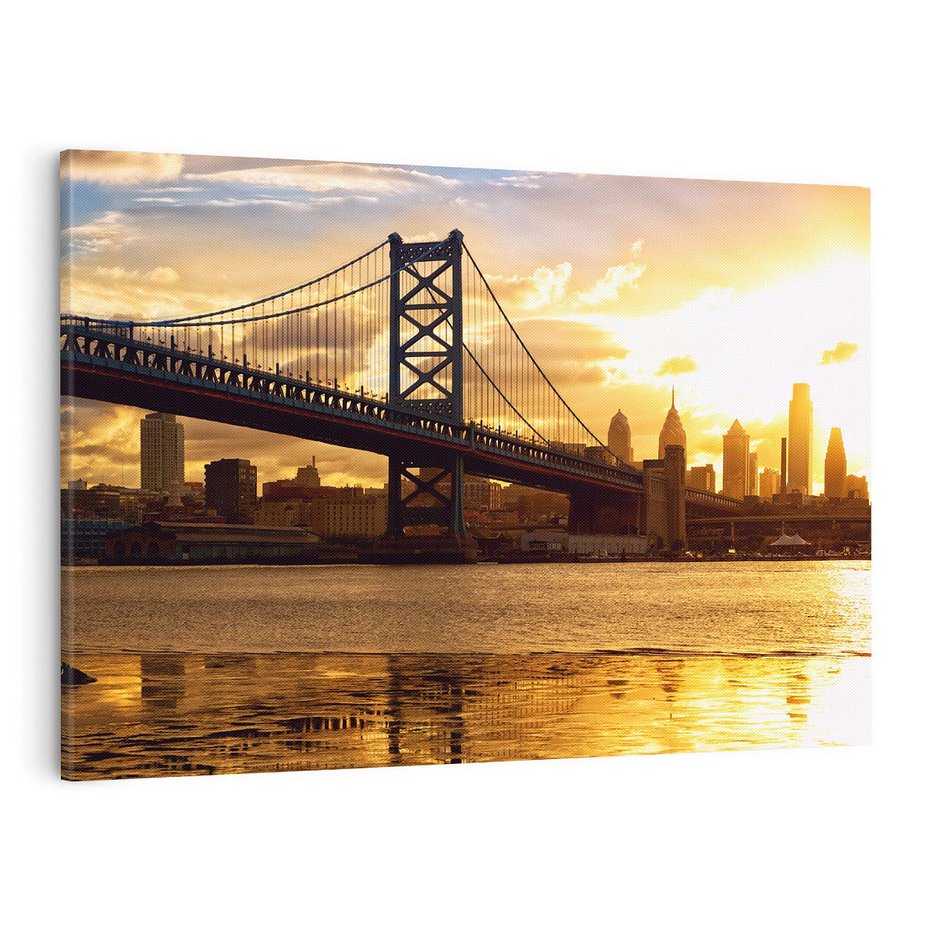 Obraz na płótnie 120x80 - Most Manhattan: Symbol Nowego Jorku - most, Nowy Jork