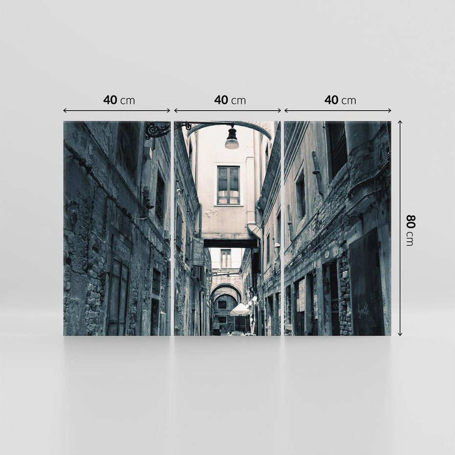Obraz na płótnie 120x80 - Odkryj tajemnice miasta - uliczka, perspektywa