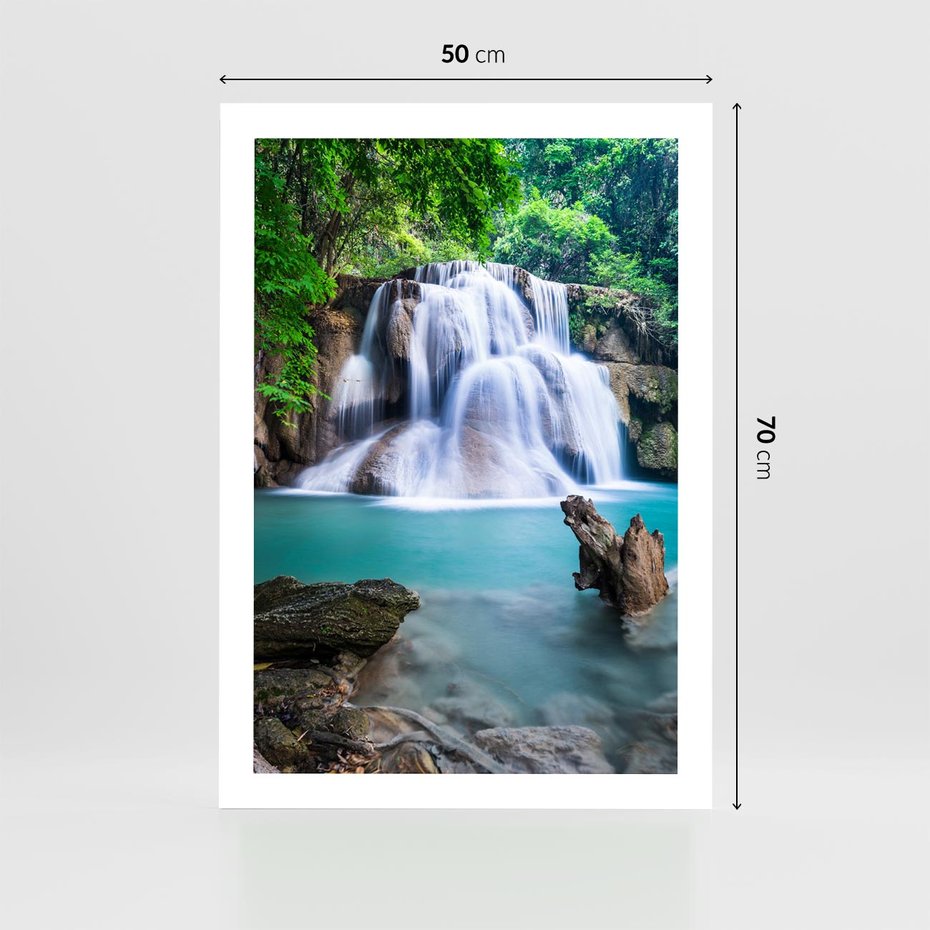 Plakat bez ramy 50x70 - Abstrakcyjna nowoczesność - wodospad, woda