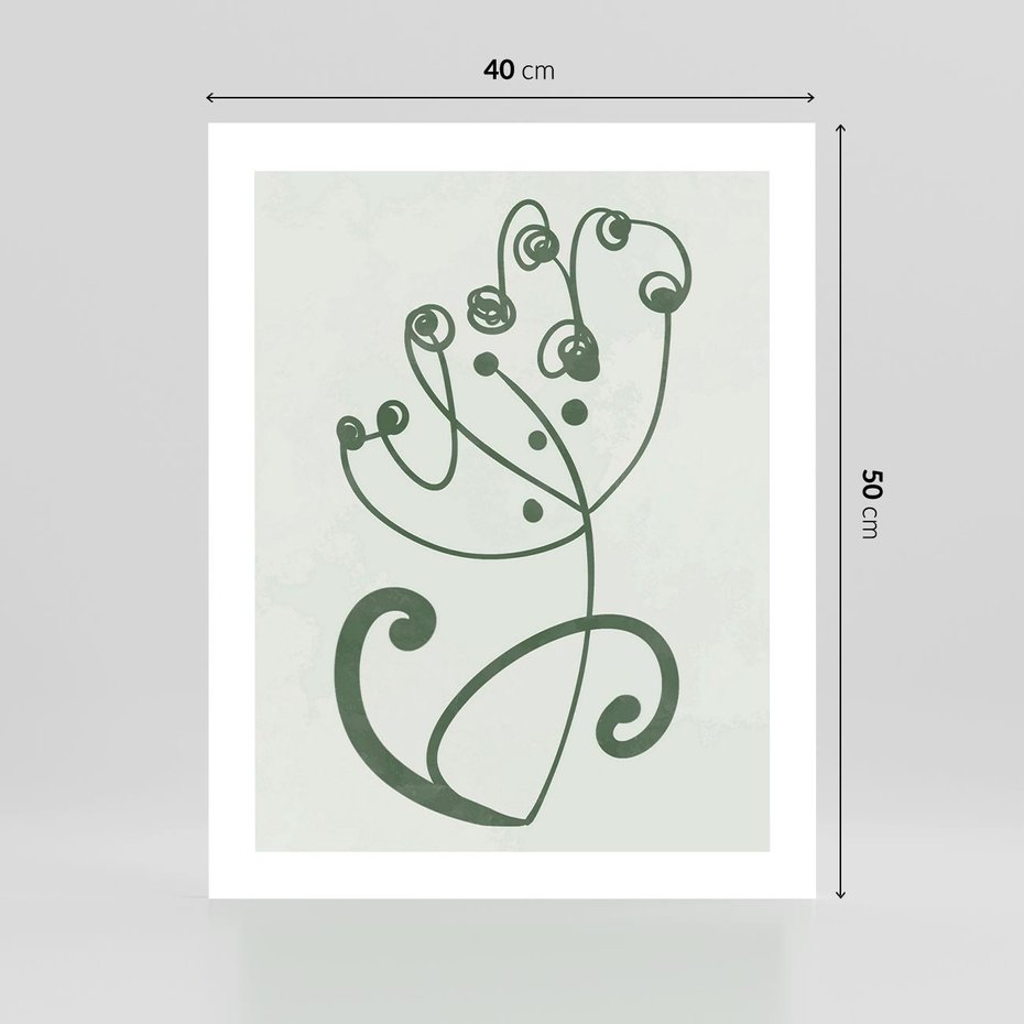 Plakat bez ramy 40x50 - Zieleń Wyjątkowego Ukojenia - zielony odcień, abstrakcja