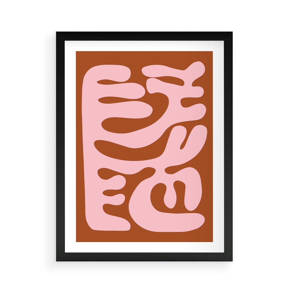 Plakat w ramie 50x70 - Migotliwe Boho Marzenia - abstrakcyjny obraz, plakat - rama czarna