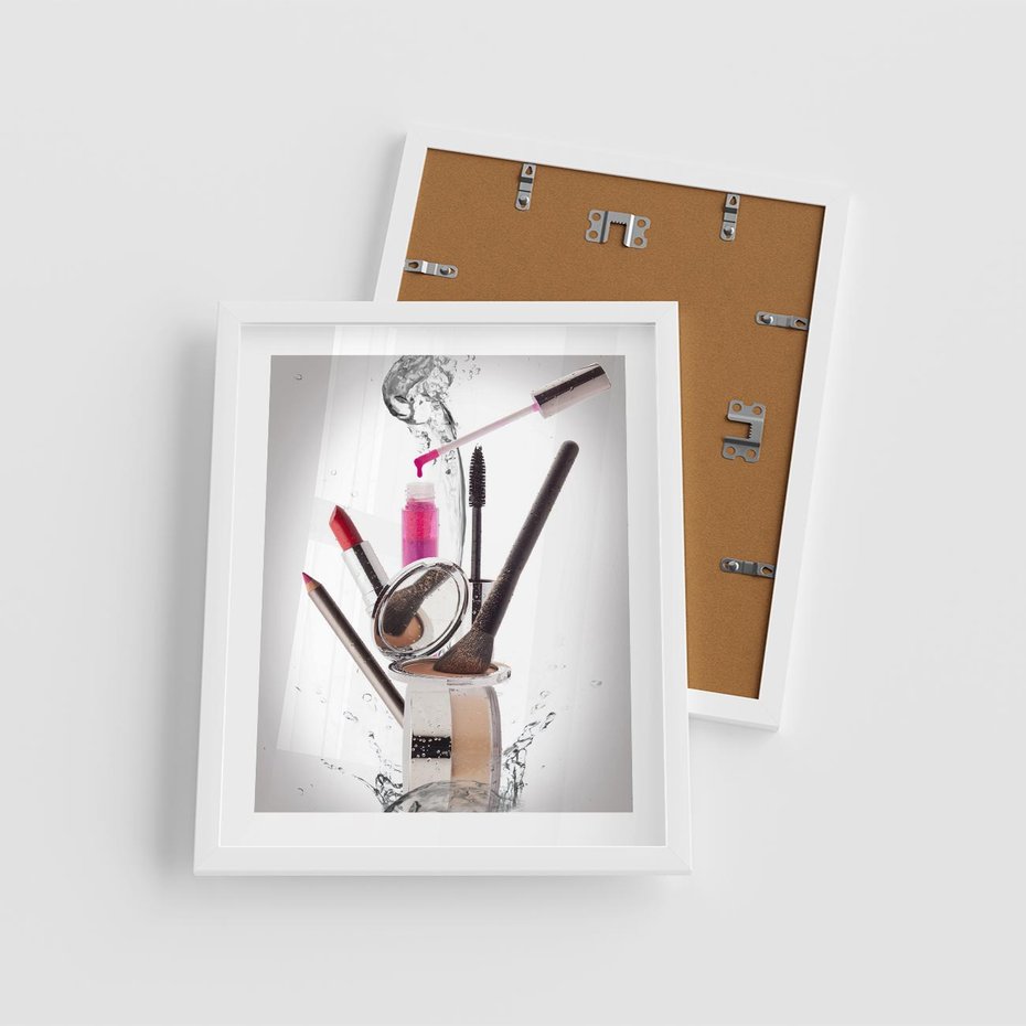 Plakat w ramie 40x50 - Moda, makijaż i relaks - moda, makijaż - rama biała