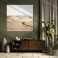 Obraz na płótnie 50x50 - Refleksyjny taniec myśli - pustynny krajobraz, odcienie sepii