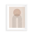 Plakat w ramie 40x50 - Konturem Zdefiniowane - boho plakat, minimalizm - rama biała