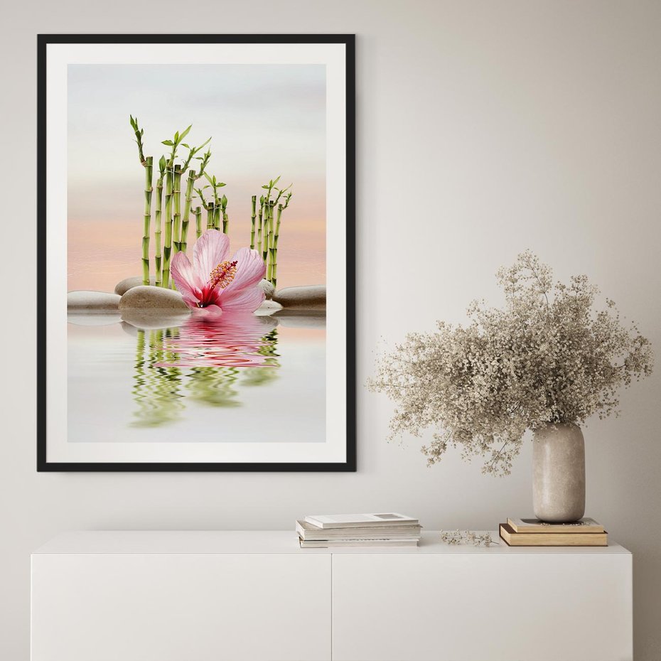 Plakat bez ramy 30x40 - Harmonia i relaks - spa, bambus