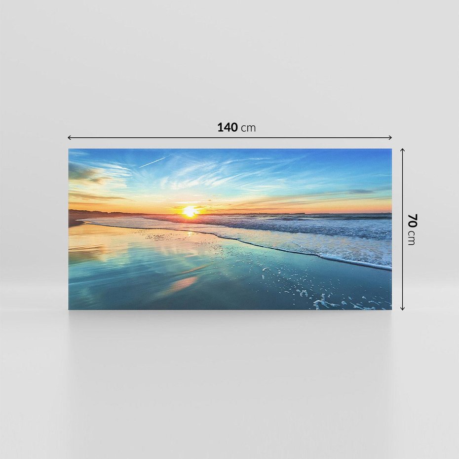 Obraz na płótnie 140x70 - spotkanie przy horyzoncie - morze, plaża