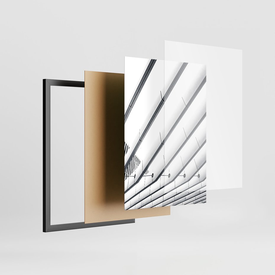 Zestaw obrazy w ramie 40x50 galeria - Budynki, wieżowce, miasto - rama czarna