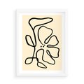 Plakat w ramie 50x70 - Zaklęte Aberracje - abstrakcyjna sztuka, przypominająca kwiat - rama biała