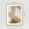 Plakat w ramie 30x40 - Natura i Elegancja: Obraz Boho - trawy, boho - rama drewno