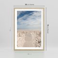 Plakat w ramie 50x70 - Ścieżka na plaży - plaża, ścieżka - rama drewno