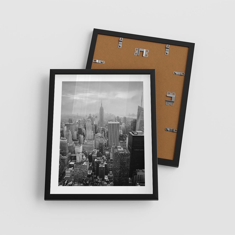Plakat w ramie 40x50 - Majestatyczne Wysokości - Nowy Jork, wieżowce - rama czarna