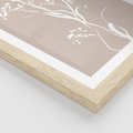 Plakat w ramie 30x40 - Harmonijne Mini Boho - minimalistyczny delikatny obraz, beżowe odcienie - rama drewno