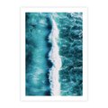 Plakat bez ramy 30x40 - Błękitna Siła Oceanu - fale, ocean