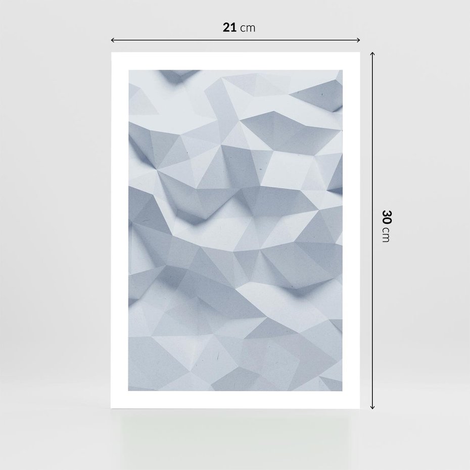 Plakat bez ramy 21x30 - Trójwymiarowa geometria - geometria, 3d