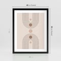 Plakat w ramie 40x50 - Zgeometryzowane Wizje - boho plakat, minimalizm - rama czarna