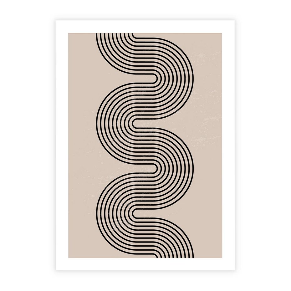 Plakat bez ramy 21x30 - Bezgraniczne Odbicia - abstrakcyjne linie, geometria
