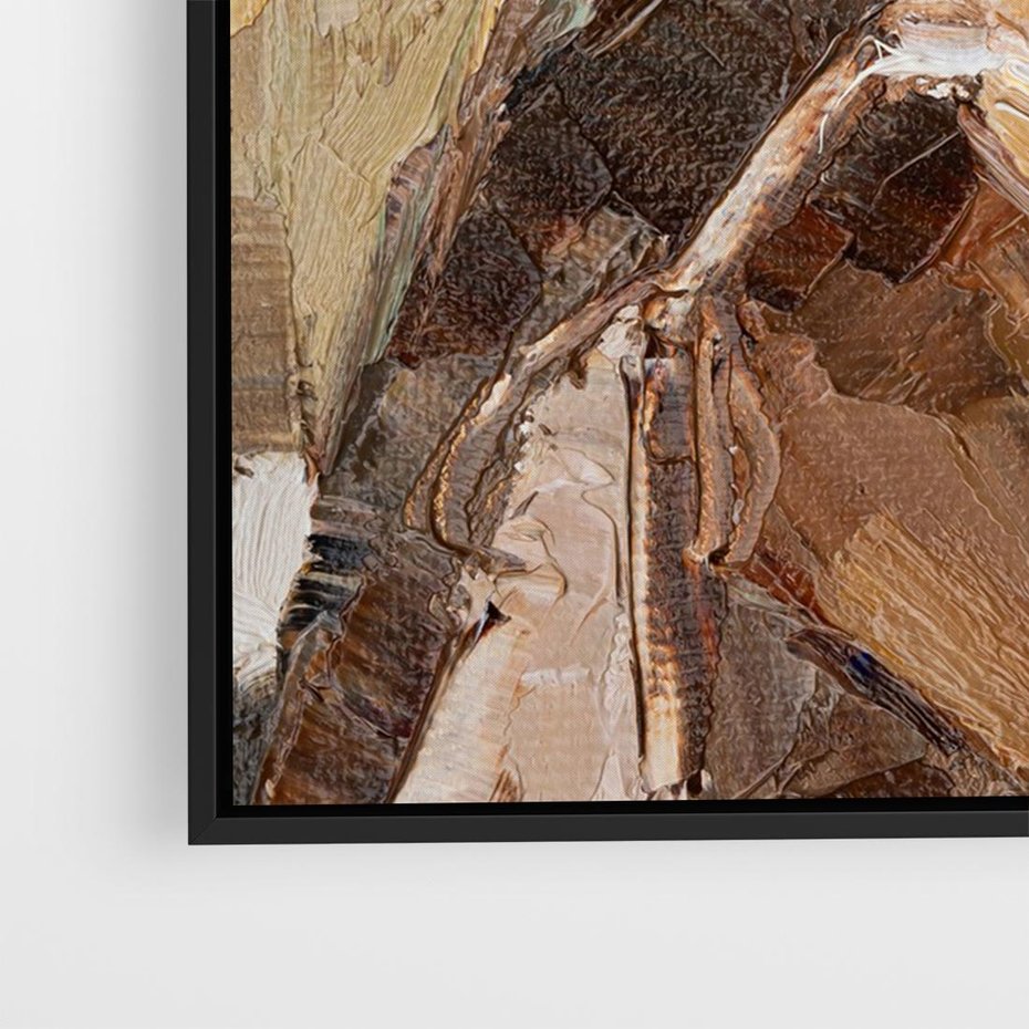 Obraz w ramie 70x50 - Wibracje - portret, kobieta - rama czarna