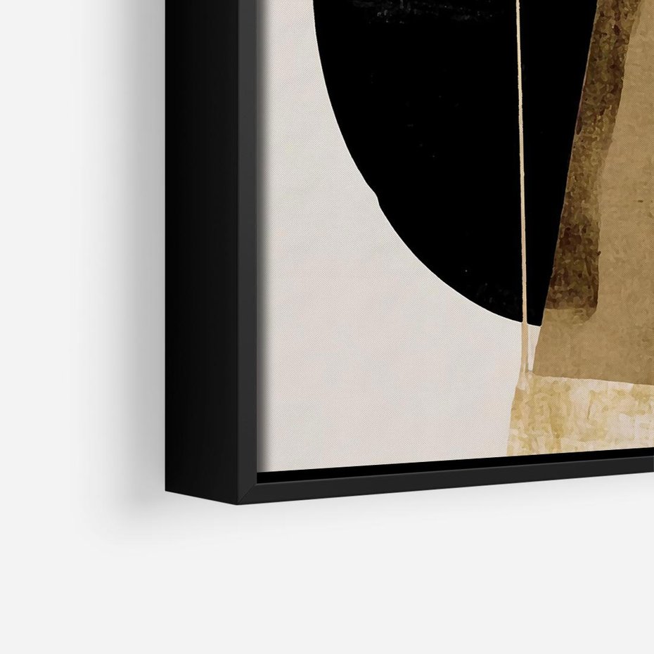 Obraz w ramie 50x50 - Wibracje Barw Ziemi - abstrakcyjny obraz, dziwne formy - rama czarna