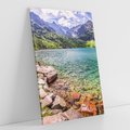 Obraz na płótnie 80x120 - Majestat gór - góry, jezioro