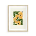 Plakat w ramie 30x40 - Świetliste Kwiaty Natury - kwiaty, nowoczesna grafika - rama drewno