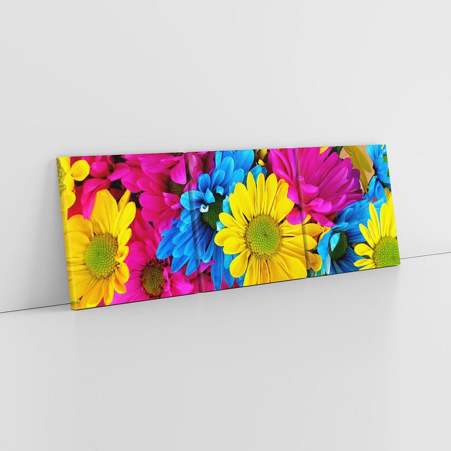 Obraz na płótnie 120x40 - Kwiatowy Świat - kwiat, kwiaty