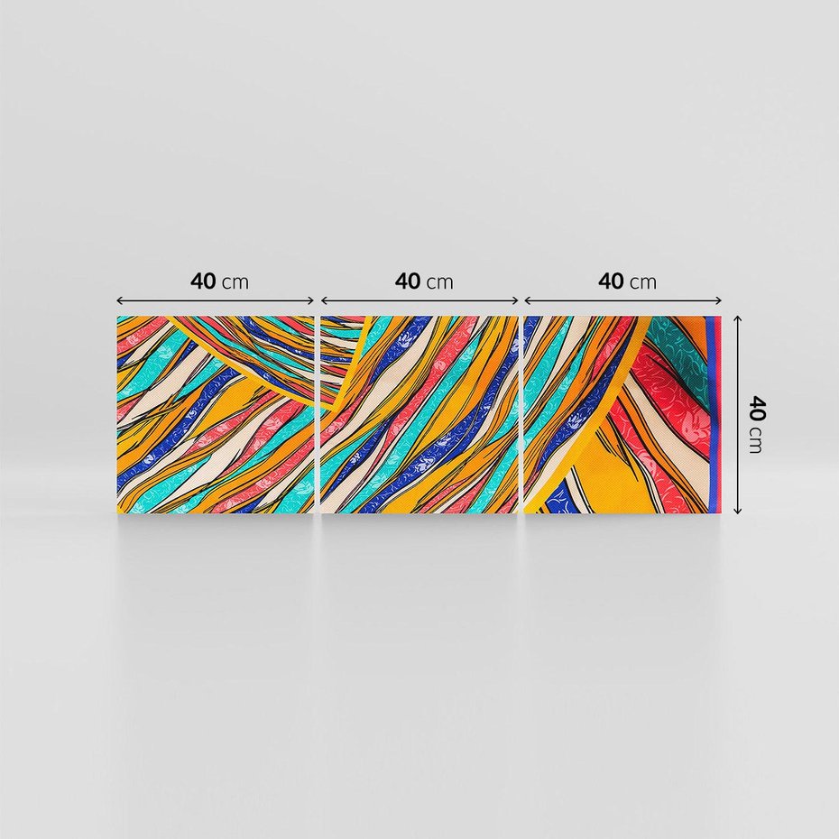 Obraz na płótnie 120x40 - Eksplozja Abstrakcyjnych Barw - abstrakcja