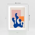 Plakat w ramie 30x40 - Bezgraniczna Galeria Plam - abstrakcja, nowoczesny plakat - rama biała