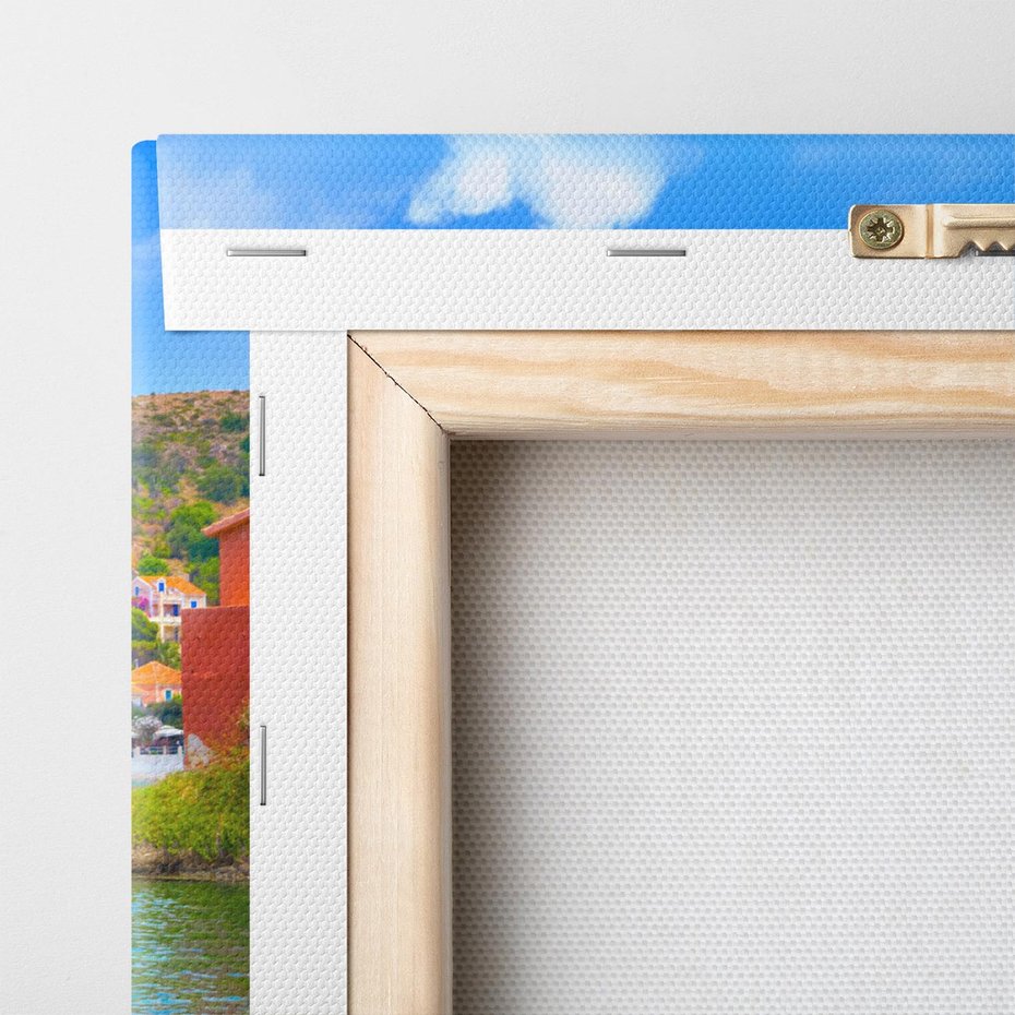 Obraz na płótnie 40x40 - Urok greckich wysp nad morzem - Grecja, morze