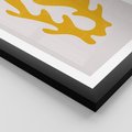 Plakat w ramie 40x50 - Abstrakcyjna Synergia - abstrakcyjna żółta forma, minimalizm - rama czarna