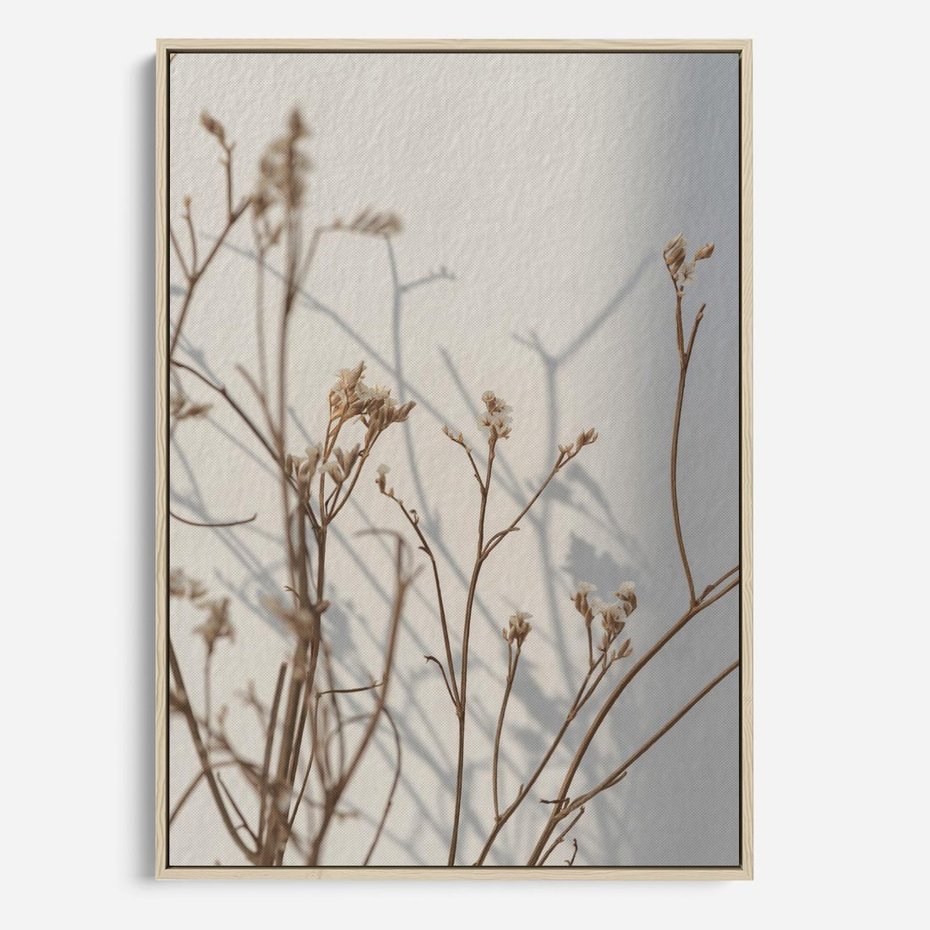 Obraz w ramie 80x120 - Boho gałązki suche - gałązki, suche - rama drewno